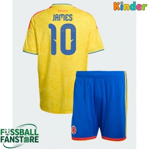 Kolumbien James Rodriguez #10 Replik Heimtrikot Kinder WM 2026 Kurzarm (+ Kurze Hosen)